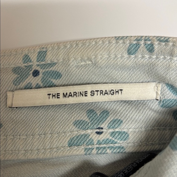 Zara Light Blue Floral Wide Leg Jeans Size 6 - Picture 5 of 9